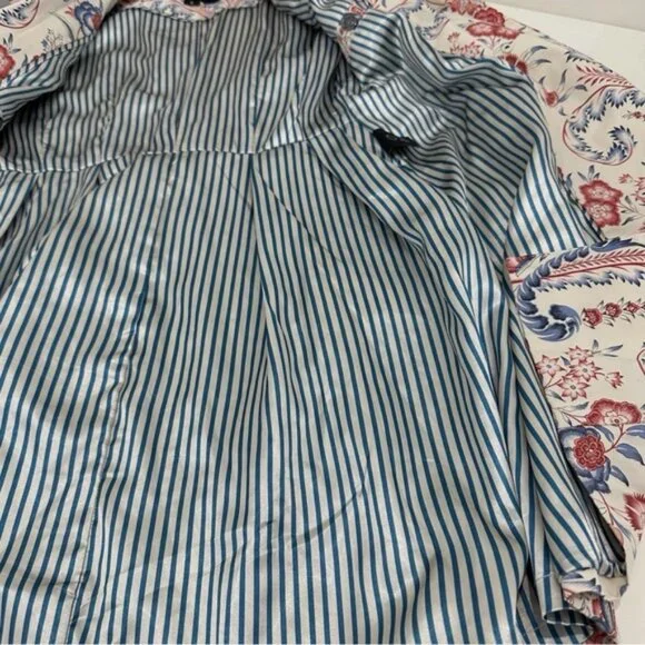 Nanette Lepore Paisley Floral Trench Coat Size Medium - Picture 10 of 12